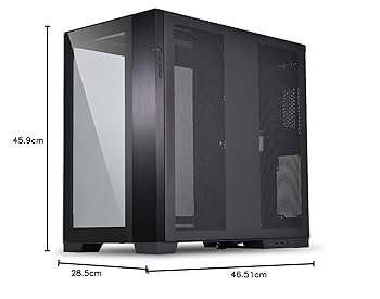 PCケース(自作PC用) lian li o11 dynamic evo black Lian Li O11 Dynamic EVO RGB O11DERGBX.US Black Aluminum